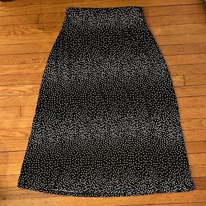 Black and White Polka Dot Skirt in 1X